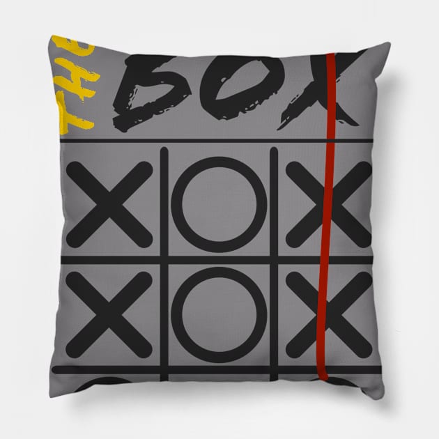 Think Outside The Box Toc Tac Toe Pillow by BrightShadow