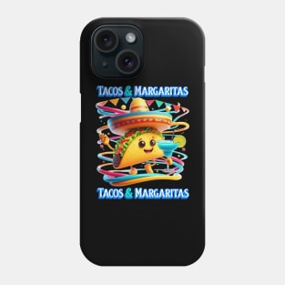 Festive Fiesta Flavors tacos and margaritas Phone Case