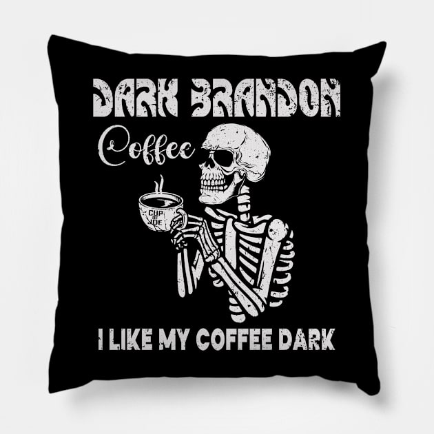 Dark Brandon Coffee Pillow by Etopix