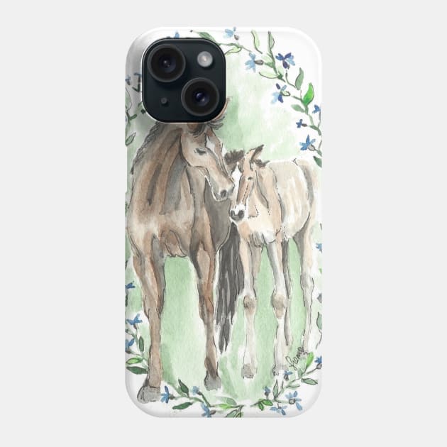 Horse family Phone Case by FirmbelieverArt