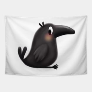 Cute Crow Drawing Tapestry