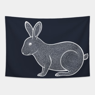 Rabbit Ink Art - detailed pet rabbit or farm animal drawing Tapestry