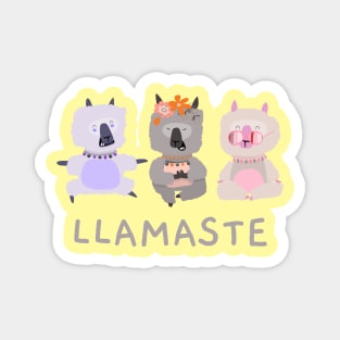 Llamaste Yoga Lamas Magnet