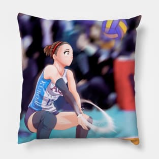 Volleyball anime girl playing Pillow