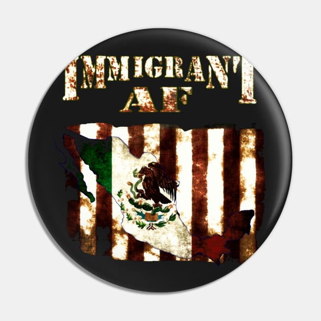 Mexican American Pride Pin by immigrantaf