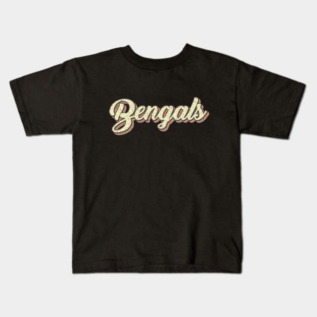 Cincinnati Bengals Retro Vintage Art Kids T-Shirt