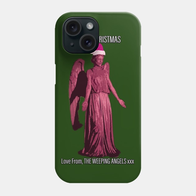 Merry Christmas From The Weeping Angels Phone Case by Gallifrey1995