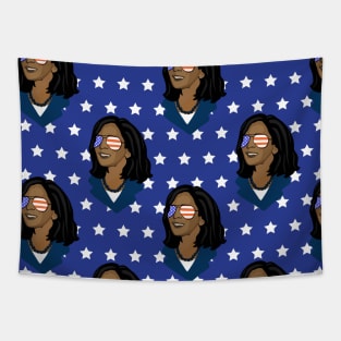 Kamala Harris Stars Tapestry