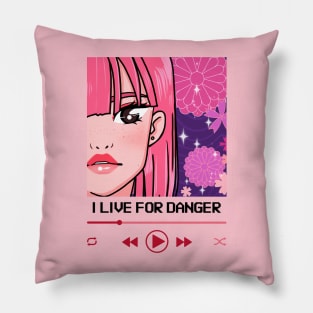 I Live For Danger Anime Media Player Pillow