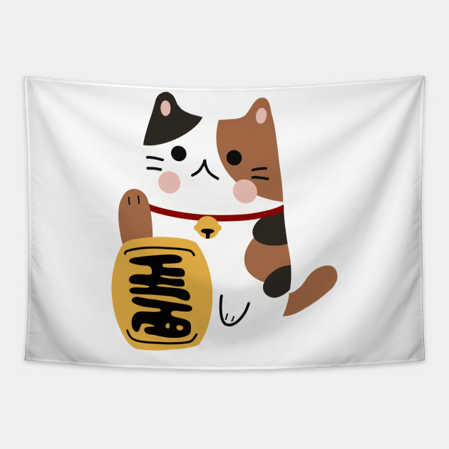 Lucky Cat Lucky Cat Tapestry Teepublic