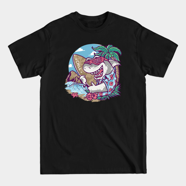Discover Surfing Shark - Animal - T-Shirt