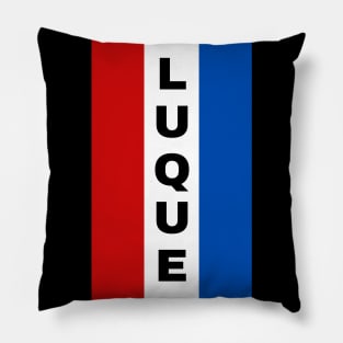 Luque City in Paraguay Flag Colors Vertical Pillow