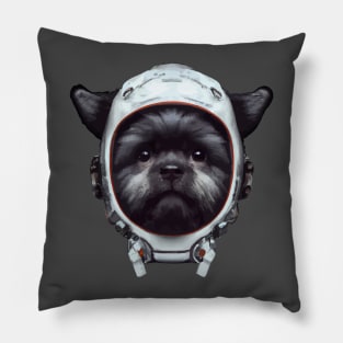 Cute Affenpinscher Astronaut Dog Sencil Artwork Pillow