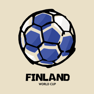 Finland Football Country Flag T-Shirt