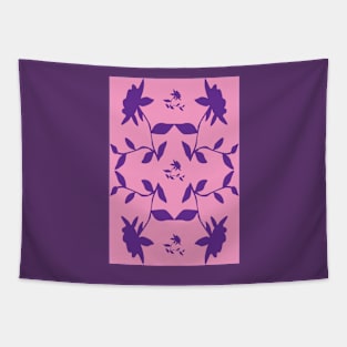 Flower Time Rose in Pink and Purple Tapestry