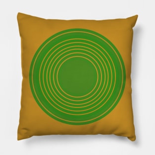 Intertwined orange and green circles Pillow