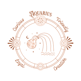 Zodiac design Aquarius T-Shirt