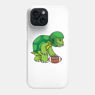 Turtle at Sports with Football & Helmet Phone Case