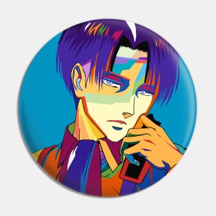 Levi Ackerman wpap pop art Pin