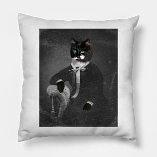 Tuxedo Cat Lady Pillow