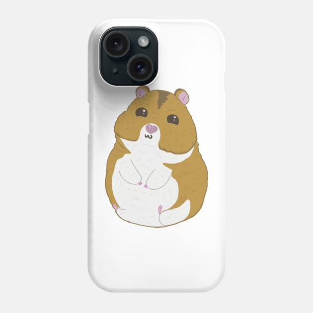 Cute Hamster Drawn Badly Phone Case by Xetalo