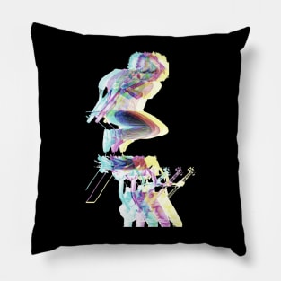 Retro Reverb Musicians - Retro Aesthetic Pillow