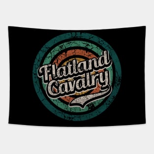 Flatland Cavalry // Retro Circle Crack Vintage Tapestry