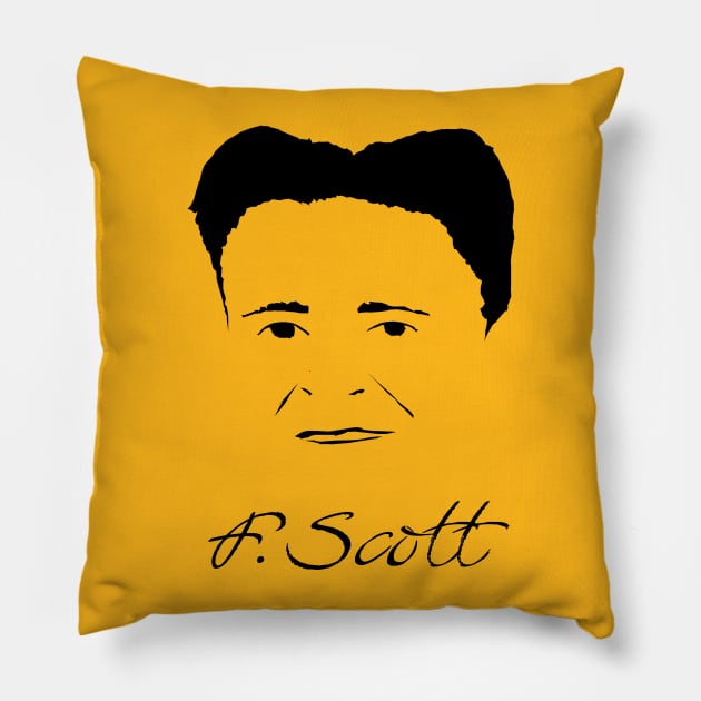 F. Scott. Fitzgerald Pillow by PoetandChef