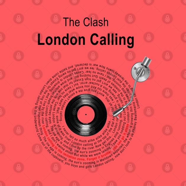 LONDON CALLING LYRICS ILLUSTRATIONS by Vansa Design