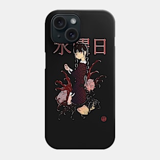 Wednesday and the piranhas in manga Phone Case