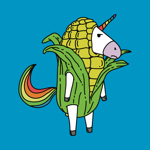 Cute Unicorn Wearing Corn by Freid