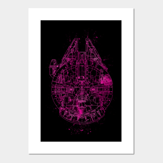 Pink Millenium Falcon Painted Schematic