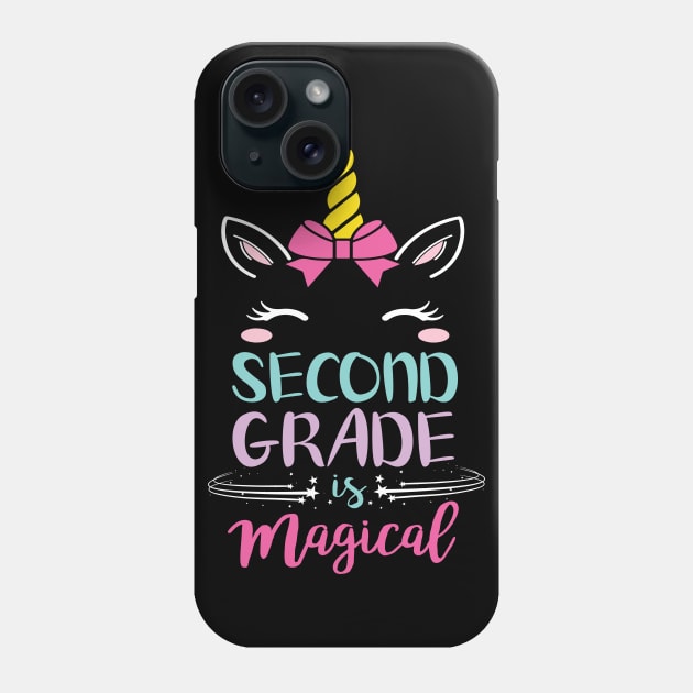 Second Grade Is Magical Unicorn Students First Day Of School Back To School Phone Case by joandraelliot