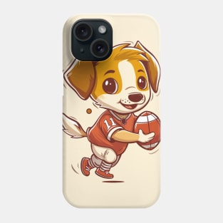 Cute Puppy Playing American Football Phone Case
