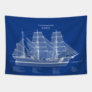 Eagle wix-327 United States Coast Guard Cutter - ABDpng Tapestry