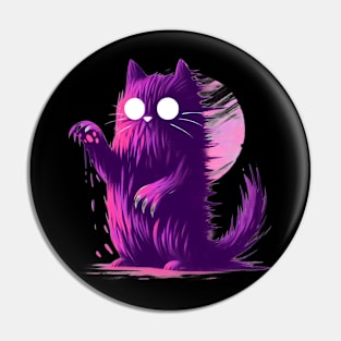 Purple horror cat Pin