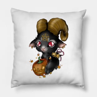 evil goat Pillow