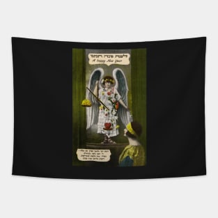 1920s German Jewish New Years Postcard Repro Tapestry