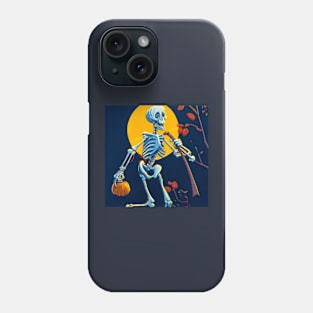 Trick-or-Treating Skeleton Phone Case