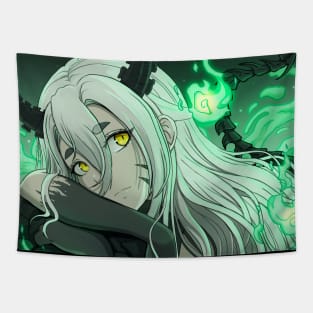 Demon girl resting Tapestry