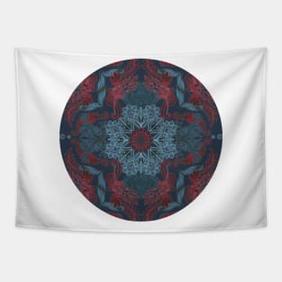 Vintage Fancy - a Pattern in Deep Teal & Red Tapestry