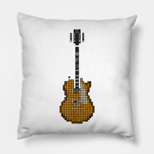 Tiled Pixel Slack Goldtop Guitar Upright Pillow