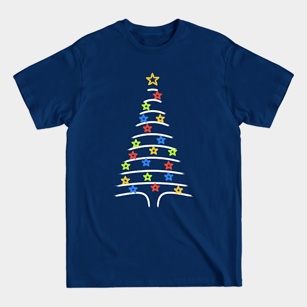 Disover Merry Christmas tree colorstars - Christmas Gifts - T-Shirt