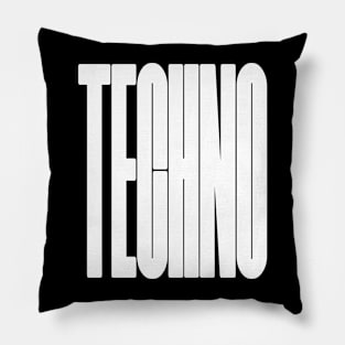 bold techno logo Pillow