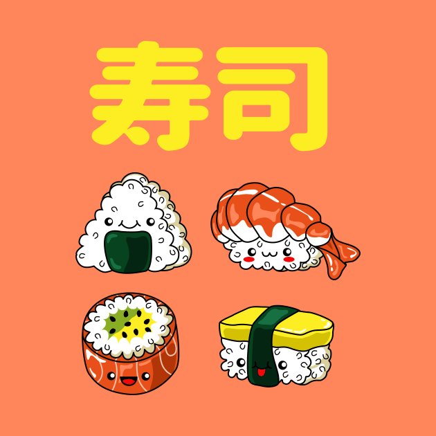 Love Sushi - Cute Sushi Family by NOSSIKKO