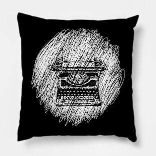 doodle vintage typewriter Pillow