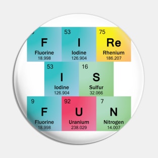 Fire Is Fun in Periodic Table Element Symbols Pin