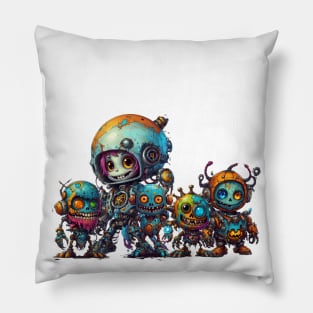 New Robot Monster Crew for Halloween Pillow