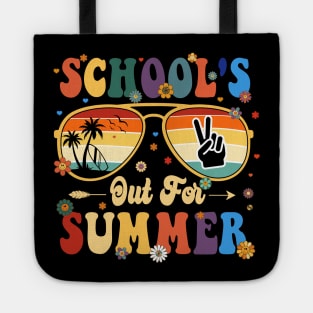 Retro Last Day of School's Out For Summer Teacher Tote