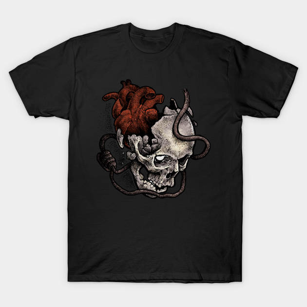 Discover Skull Heart - Skull - T-Shirt